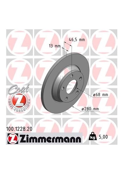 ÖN FREN AYNASI AUDI A4 1.6-1.9TDI 1995-2011.00 A4 AVANT 1.6-1.8 205-1.9TDI 95/9.01 280X13X5DL 986478615-DF2730 8D0615301A (2 ADET)