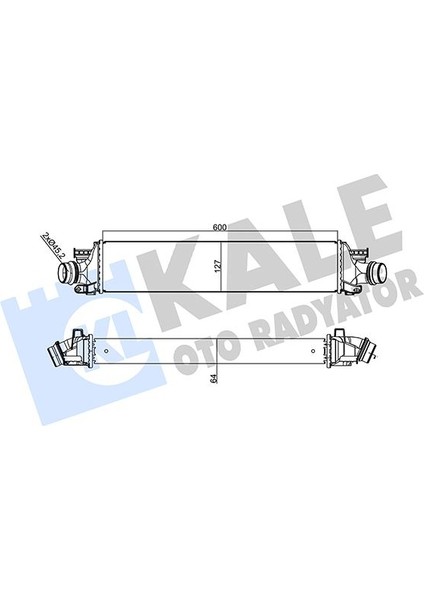 Turbo Radyatoru Intercooler Chevrolet Aveo 1.4/ 1.3d 2012 600X129X64 Al/brz 600101271064 95199556 96943741