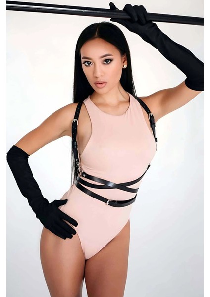 Belden Dolanan Şık Deri Harness - APFT751 modelleri