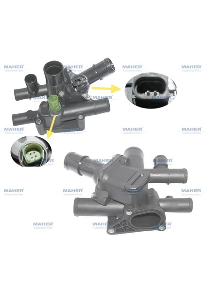 TERMOSTAT KOMPLE GOLF / A3 / BORA 2002-2006 AVU-BFQ 1.6 MANUEL 06A121111
