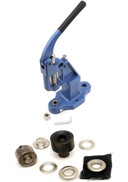 Tulumba El Presi Kuşgözü Çakma Makinası + 7 Farklı Kuşgözü Kalıbı + 1435 Takım Kuşgözü ve Pulu