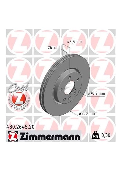 ÖN FREN AYNASI INSIGNIA B 16 INÇ 2018 ASTRA J 2009 ZAFIRA C 2011 CRUZE 2009 300X26X5DLXHAVALI 569076-569070-13502052-95527031 13517846 13521004 YR00073080 (2 ADET)