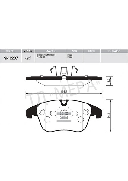 ÖN FREN BALATASI FİŞLİ P407 2004-2010 2.0 HDI P508 2010-2018 C5 1.6 1.8 2.0 1.6 HDI-2.0 HDI 2008-2016 4254 A7 1610103880 1647863380