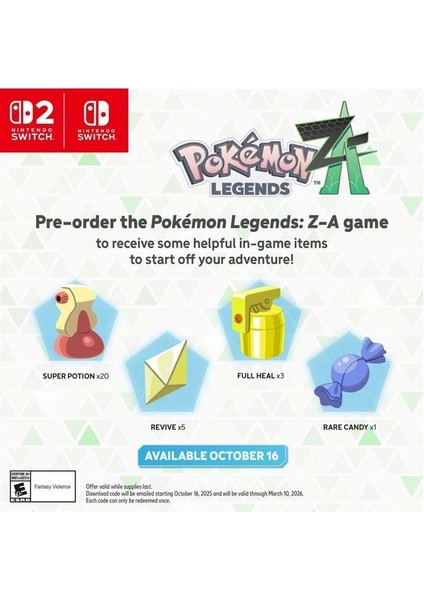 Switch 2 Pokemon Legends: Z-A - indirimleri