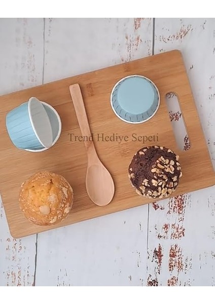 Hediye Sepeti 50'li Pastel Mavi Muffin Kek Kalıbı, Kek Kapsülü Cupcake Kalıbı, Airfryer Uyumlu indirimleri