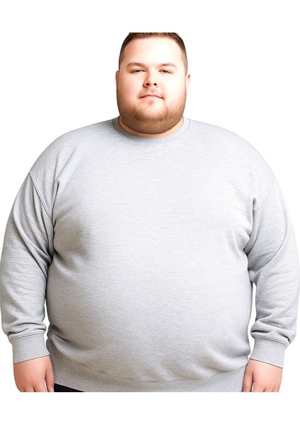 Erkek Büyük Beden Oversize 3 Iplik Uzun Kollu Sweatshirt 3xl-4xl-5xl-6xl-7xl-8xl-9xl