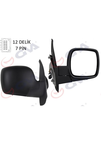 DIŞ DİKİZ AYNASI SAĞ KANGOO 2008 ELEKTRİKLİ ISITMALI SENSÖRLÜ KONVEKS 7 FİŞ VM-6131EHSR