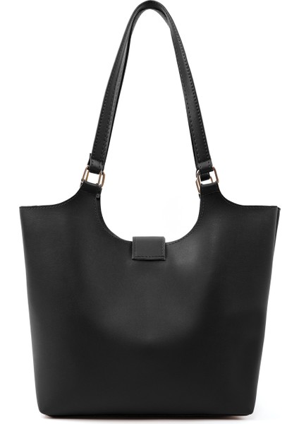 Siyah SHK269 Suni Deri Tek Bölmeli, Çıtçıtlı ,el, Kol ve Omuz Çantası modelleri