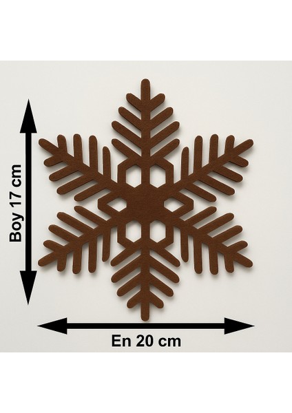 Yılbaşı Temalı 2 Kişilik 10 Parça Keçe Amerikan Servis Seti – Kar Tanesi & Ağaç & Yıldız Desenli