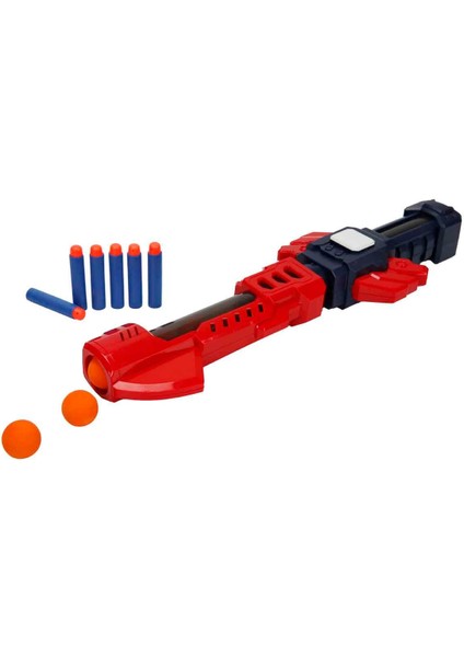 6 Toplu 6 Mermili Sünger Dart Atan Silah 42 cm