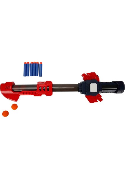 6 Toplu 6 Mermili Sünger Dart Atan Silah 42 cm modelleri