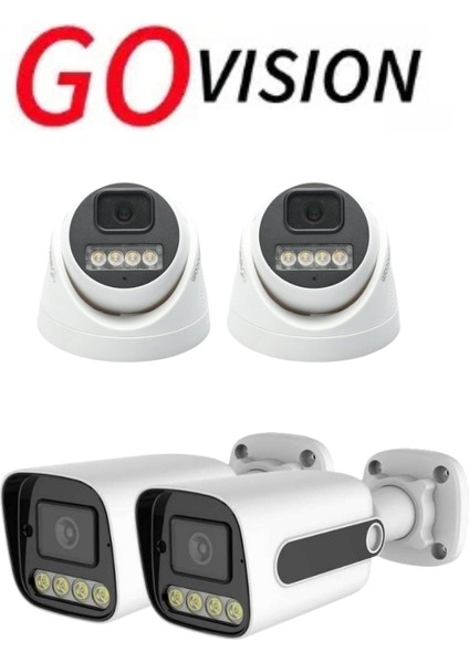 4 Adet 4mp 4K Ultra Ip Kamera