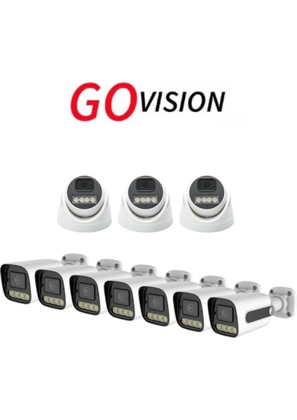 10 Adet 4mp 4K Ultra Ip Kamera