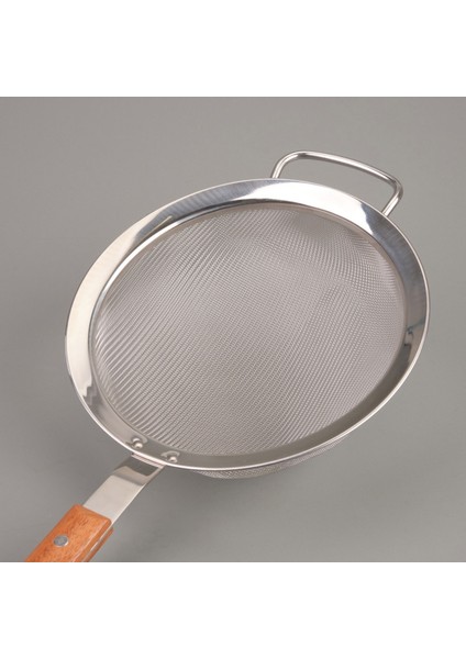 Ahşap Saplı Süzgeç - Gri / Kahverengi - 19 cm modelleri