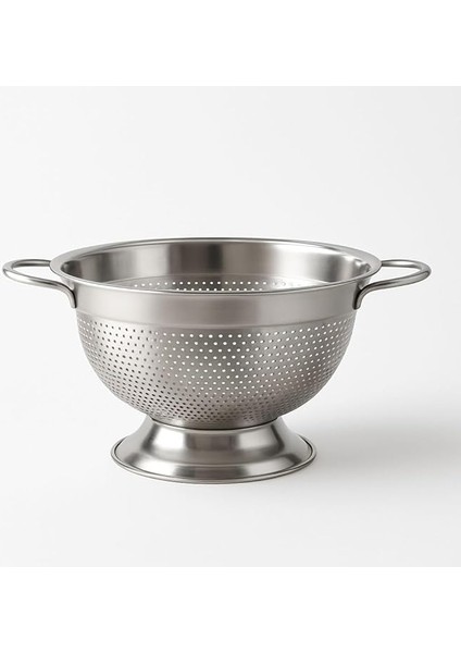 304 Paslanmaz Çelik Süzgeç - Kulplu &amp; Ayaklı Tasarım | Makarna, Sebze ve Meyve Yıkama Kabı - Delikli, Bulaşık Makinesine Uygun