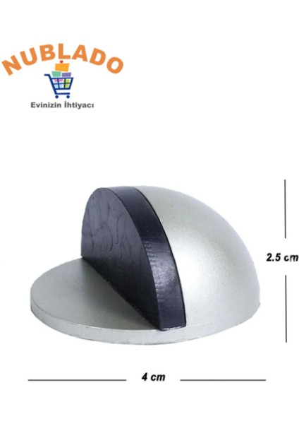 Yarımay Yapışkanlı Kapı Kolu Stoperi Tamponu Metal Kapı Stopu Durdurucu Tutucu Tutacağı Gri fiyatları