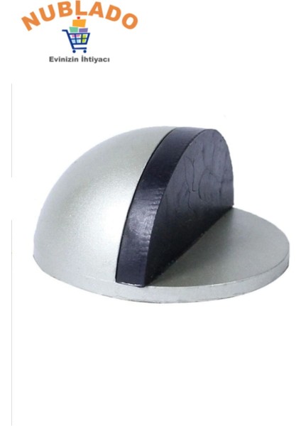 Yarımay Yapışkanlı Kapı Kolu Stoperi Tamponu Metal Kapı Stopu Durdurucu Tutucu Tutacağı Gri fırsatları