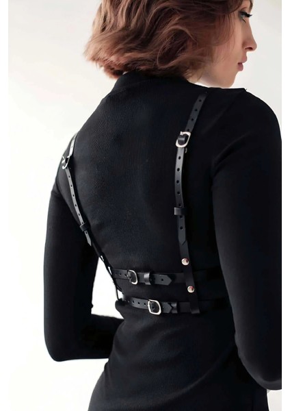 Deri Harness Büstiyer, Şık Deri Korse - APFT872 modelleri