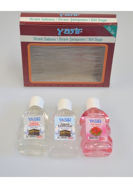 Ihram Üçlü Set – Hac ve Umre Için Kokusuz Şampuan, Sabun ve Gül Suyu – Özel Hediye Seti indirimleri