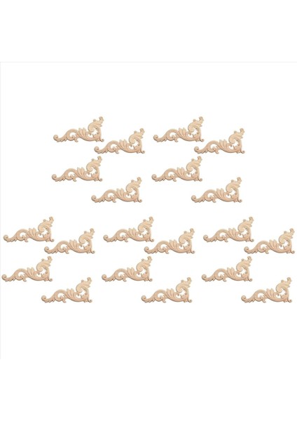 20 Adet Süsleme Süslemesi Ahşap Süslemeler Gardırop Mobilyaları Için El Yapımı Köşe 15X7 5cm (Yurt Dışından)