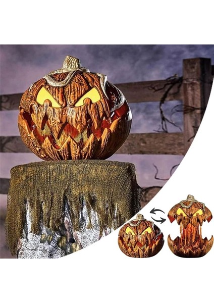 Korkunç Uzanabilir Jack-O-Lantern Cadılar Bayramı Dekoru Parlayan Gözler Geri Çekilebilir Ağız Korku Sesi Konuşan Kabak Konuşma (Yurt Dışından) fiyatları