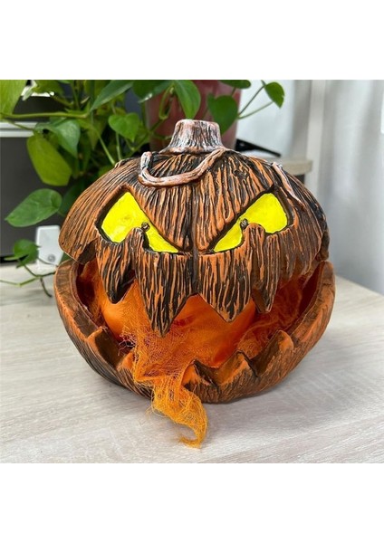 Korkunç Uzanabilir Jack-O-Lantern Cadılar Bayramı Dekoru Parlayan Gözler Geri Çekilebilir Ağız Korku Sesi Konuşan Kabak Konuşma (Yurt Dışından) indirimleri