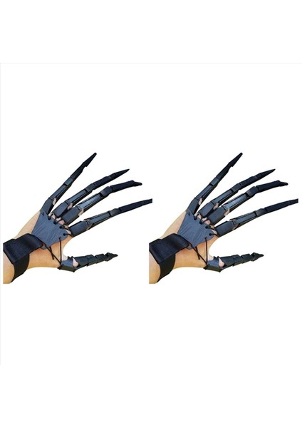 2pcs Cadılar Bayramı Eklemli Parmak Eldivenleri Esnek Komik Cadılar Bayramı Kostüm Partisi Hayalet Pençe Cadılar Bayramı El Model -3 (Yurt Dışından)