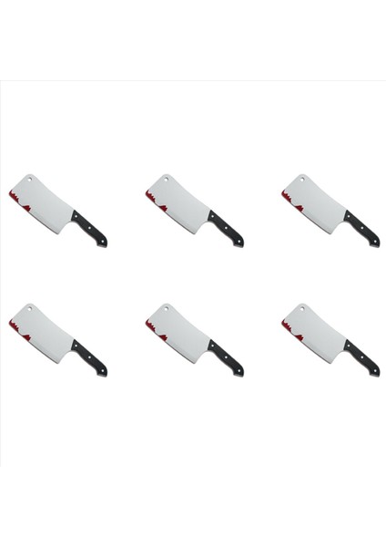 6x Bloody Cleaver Bıçaklar Cadılar Bayramı Şaka Oyuncakları Için Gerçekçi Mutfak Cleaver Pervane (Yurt Dışından)