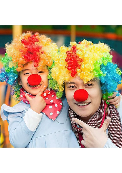 8 Paket Palyaço Kostüm Kazası Burun Palyaço Palyaço Peruk Çat Tie ve Yelek Cosplay Partileri Için Karnavallar Giydirme Rol Oyunu (Yurt Dışından) modelleri
