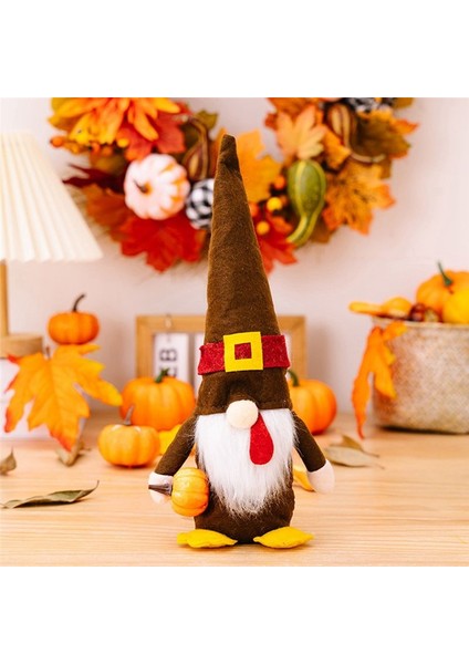 Şükran Dekorasyon Hasat Festivali Türkiye Yüzsüz Rudolph Gnome Gnome Maple Yaprak Bebek Kabak (Yurt Dışından)