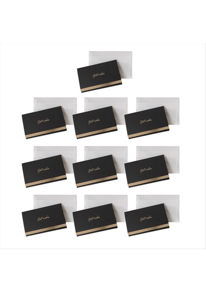 Zarflarla 10 Paket Düğün Tebrik Kartları Altın Folyo Tasarımı En Iyi Dilek Notları Lacivert (Yurt Dışından) fiyatları