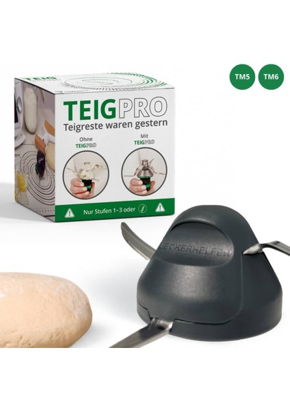 Wundermix Teigpro Thermomix Mutfak Robotu Tm7, Tm6 ve Tm5 Için Hamur Kalıntısı Önleyici
