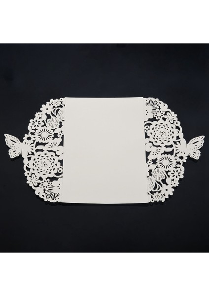 30PCS/SET Hassas Oyma Kelebekler Romantik Düğün Partisi Davetiye Düğün Için Zarf Fildişi Beyaz (Yurt Dışından) modelleri