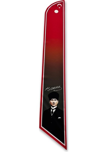 Atatürk Fotoğraflı ve Imzalı Türk Bayraklı Kravat / Eşarp / Fular fiyatları