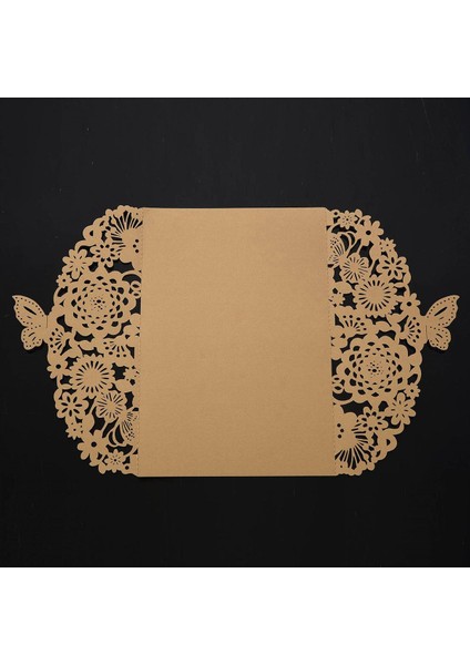 60PCS/SET Hassas Oyma Kelebekler Romantik Düğün Partisi Davetiyesi Düğün Için Zarf Davetiyeleri (Yurt Dışından)