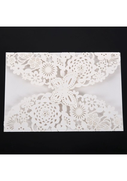 30PCS Narin Oyma Kelebekler Romantik Düğün Davetiyesi Düğün Için Davetiye Davetiyeleri Beyaz (Yurt Dışından) fırsatları