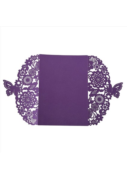 60PCS Narin Oyma Kelebekler Romantik Düğün Davetiyesi Düğün Için Davetiye Davetiyeleri Mor (Yurt Dışından) indirimleri