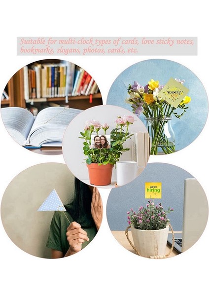 Çiçek Seçim Kartı Tutucu Resim Tutucular 40 Pcs Yüzük Döngüsü Fotoğraf Klibi Tutucu Çiçek Kart Tutucu Stick (Yurt Dışından) modelleri
