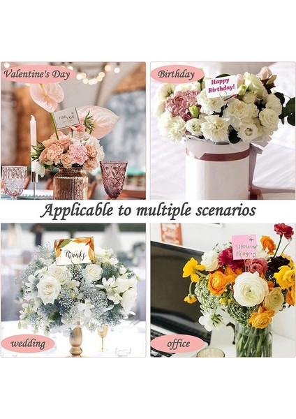 Çiçek Seçim Kartı Tutucu Resim Tutucular 40 Pcs Yüzük Döngüsü Fotoğraf Klibi Tutucu Çiçek Kart Tutucu Stick (Yurt Dışından) fırsatları