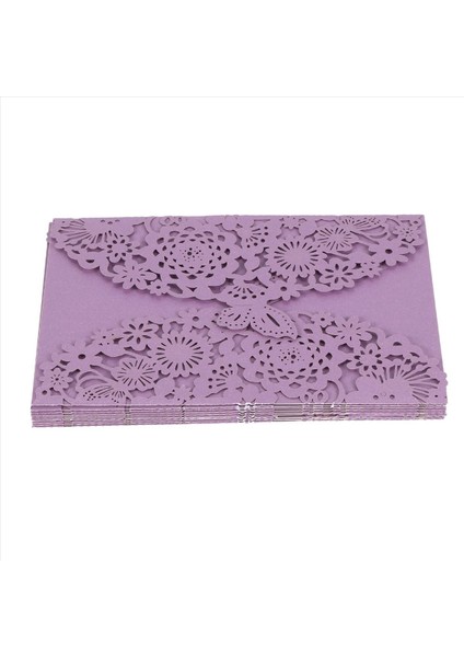 30PCS Narin Oyma Kelebekler Romantik Düğün Davetiyesi Düğün Için Davetiye Davetiyeleri Light Mor (Yurt Dışından) fiyatları