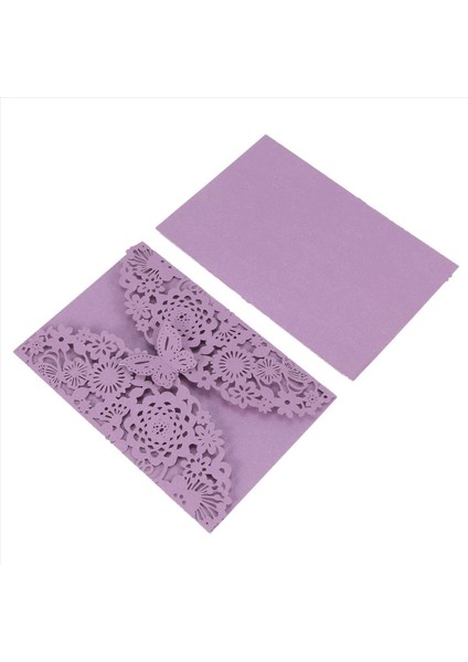 30PCS Narin Oyma Kelebekler Romantik Düğün Davetiyesi Düğün Için Davetiye Davetiyeleri Light Mor (Yurt Dışından) indirimleri