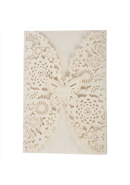 200PCS Narin Oyma Kelebekler Romantik Düğün Davetiyesi Düğün Için Davetiye Davetiyeleri Fildişi Beyaz (Yurt Dışından) fiyatları