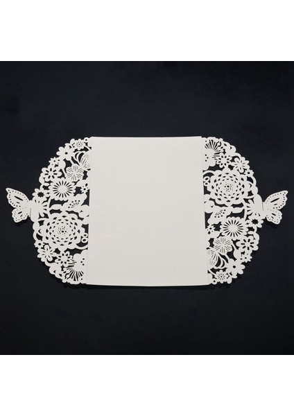 200PCS Narin Oyma Kelebekler Romantik Düğün Davetiyesi Düğün Için Davetiye Davetiyeleri Fildişi Beyaz (Yurt Dışından) fırsatları