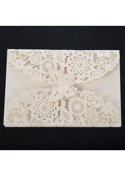 200PCS Narin Oyma Kelebekler Romantik Düğün Davetiyesi Düğün Için Davetiye Davetiyeleri Fildişi Beyaz (Yurt Dışından) indirimleri