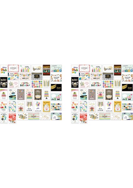 72 Paket Tebrik Kartı Çevre Dostu Benzersiz Doğum Günü Kartları Büyük Mutlu Doğum Günü Kartları Yetişkinler ve Çocuklar Için Set (Yurt Dışından)