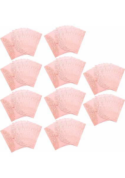 100PCS/SET Narin Oyma Kelebekler Romantik Düğün Davetiyesi Kartı Zarf Düğün Için Davetiyeler Pembe (Yurt Dışından)