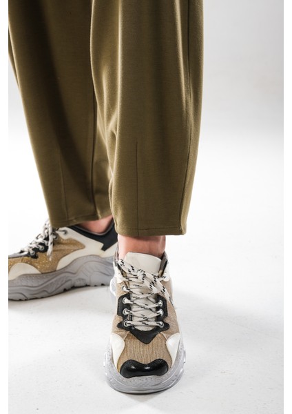 2286_KADIN Kapüşonlu Körüklü Cepli D Tokalı 2'li Takım – Pensli Harem Pantolonlu Tesettür Spor Takım