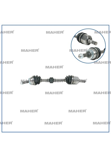 AKS KOMPLE ÖN MATRIX 2006-2011 / 1.5 DİZEL SOL ABSLİ 44 DİŞ 657MM 49500 17150