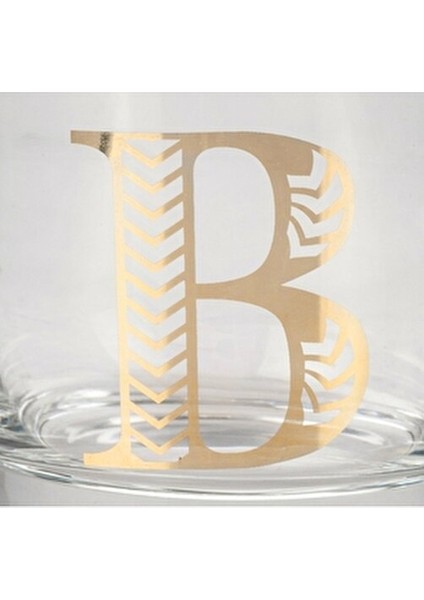 Monogram Bardak B 300 ml Altın Çizgili Cam Desenli Şık Sunum fırsatları