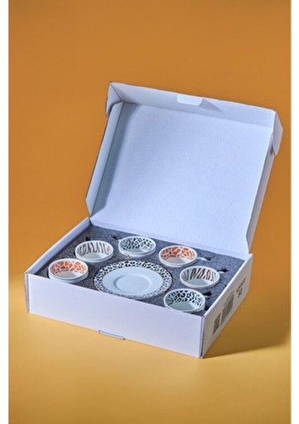 Bengal 6 Kişilik Kahve Fincanı New Bone Desenli 110 ml 12 Parça Set indirimleri